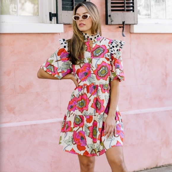 CROSBY by Mollie Burch Dresses & Skirts - New Crosby By Mollie Burch Maisie Dress In Peony Polka Dot Size Medium